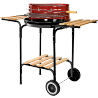 Grill prostokątny z bocznymi półkami