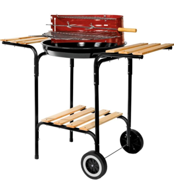 Grill prostokątny z bocznymi półkami