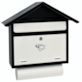 Skrzynka na listy domek prosty z tubą 460x400x75mm (czarno-biała)