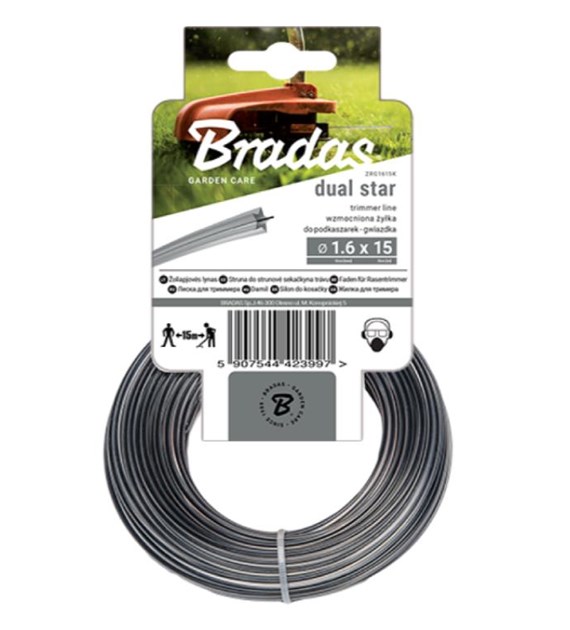 Żyłka do kosiarki gwiazdka RIPPER DUAL 2,4mm 15m