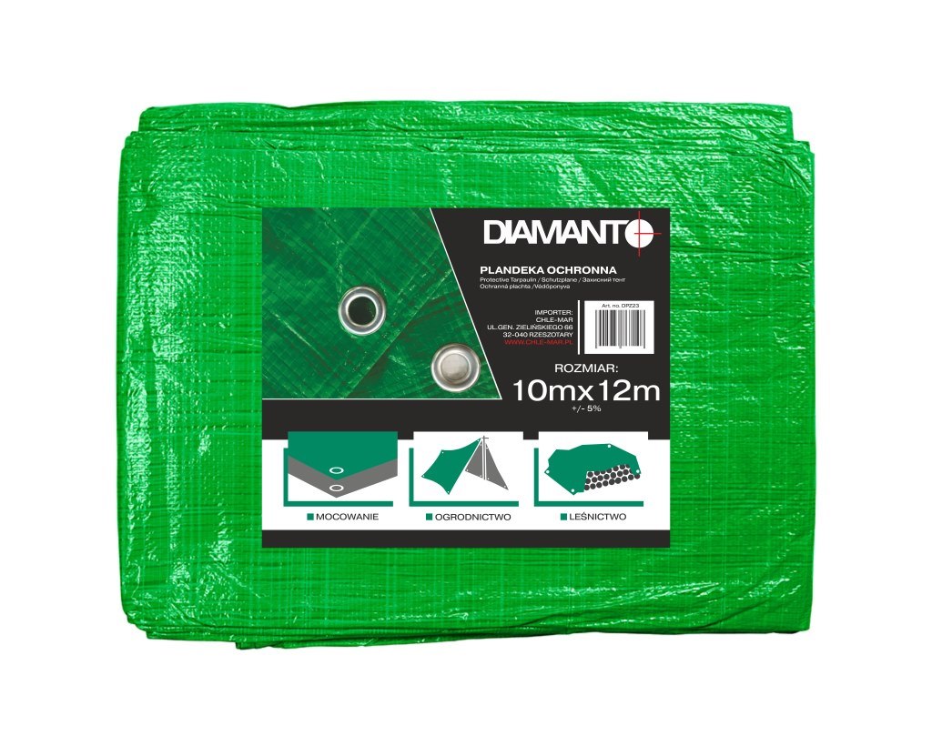 Plandeka zielona 10 x 12m DIAMANTO