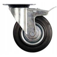 Kółko uniwersalne obrotowe z hamulcem 200mm guma czarna DIAMANTO