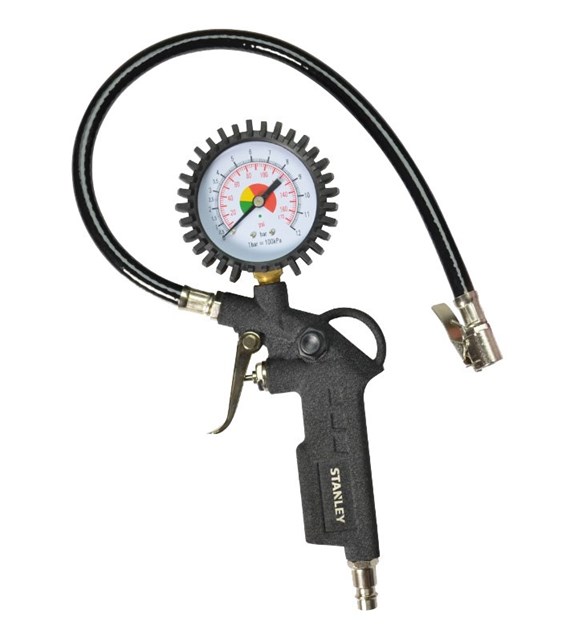 STANLEY Pistolet do pompowania kół z manometrem