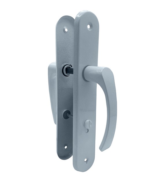 Klamka drzwiowa SEGER długi szyld 90 WC BIAŁA