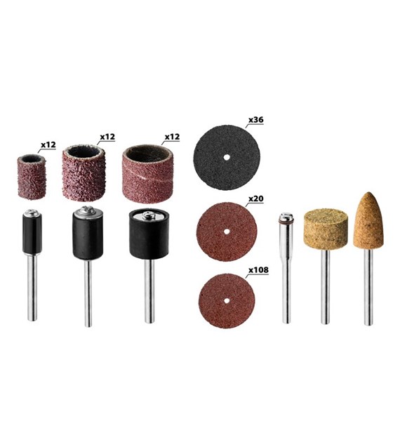 Zestaw akcesoriów do miniszlifierki 206 szt