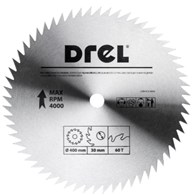 Piła tarczowa DREL CV do drewna 400 x 30 mm 60T
