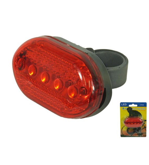 Lampka rowerowa tyłna 5-LED 6 funkcji