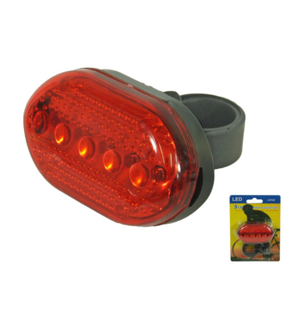Lampka rowerowa tyłna 5-LED 6 funkcji