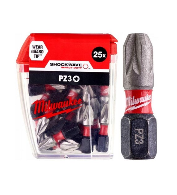 MILWAUKEE BIT SHOCKWAVE CD PZ 3/25mm (25szt.)