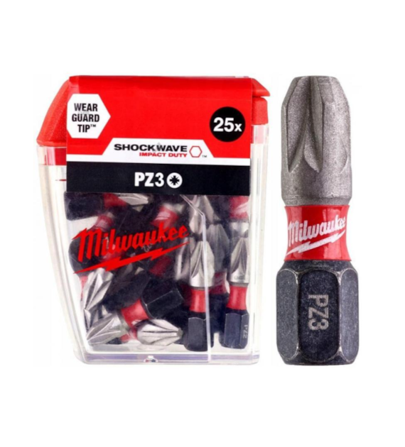 MILWAUKEE BIT SHOCKWAVE CD PZ 3/25mm (25szt.)