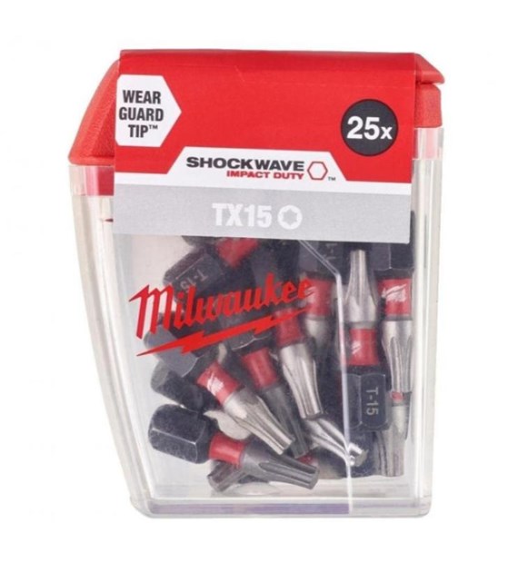 MILWAUKEE BIT SHOCKWAVE CD TX 15/25mm (25szt.)
