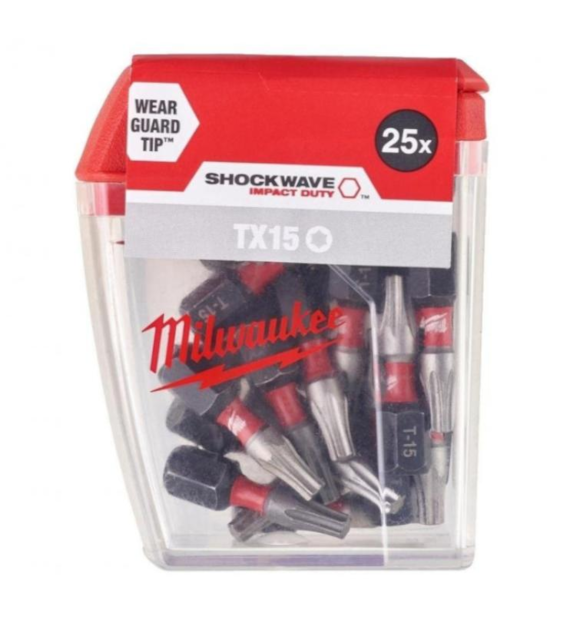 MILWAUKEE BIT SHOCKWAVE CD TX 15/25mm (25szt.)