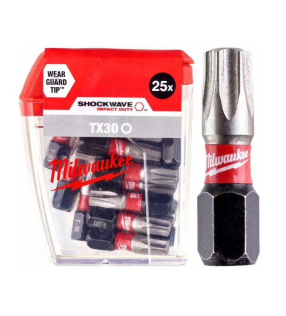MILWAUKEE BIT SHOCKWAVE CD TX 30/25mm (25szt.)