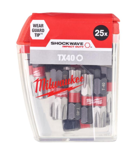 MILWAUKEE BIT SHOCKWAVE CD TX 40/25mm (25szt.)