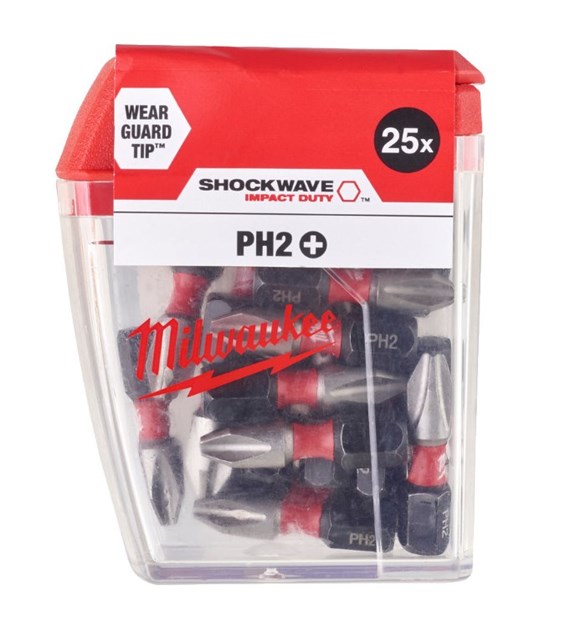 MILWAUKEE BIT SHOCKWAVE CD PH 2/25 (25szt)
