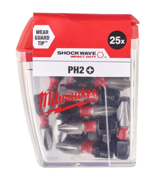 MILWAUKEE BIT SHOCKWAVE CD PH 2/25 (25szt)