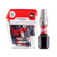 MILWAUKEE BIT SHOCKWAVE CD TX 20/25mm (25szt.)