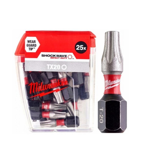 MILWAUKEE BIT SHOCKWAVE CD TX 20/25mm (25szt.)