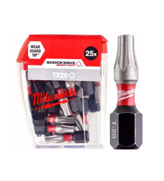 MILWAUKEE BIT SHOCKWAVE CD TX 20/25mm (25szt.)