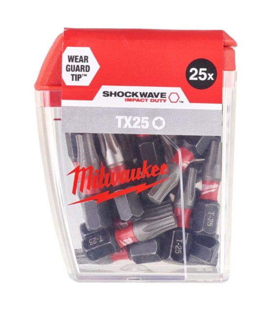 MILWAUKEE BIT SHOCKWAVE CD TX 25/25mm (25szt.)