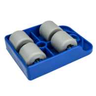 Rolki transportowe do mebli 103 x 79 mm udźwig 150 kg kółka gumowe DREL