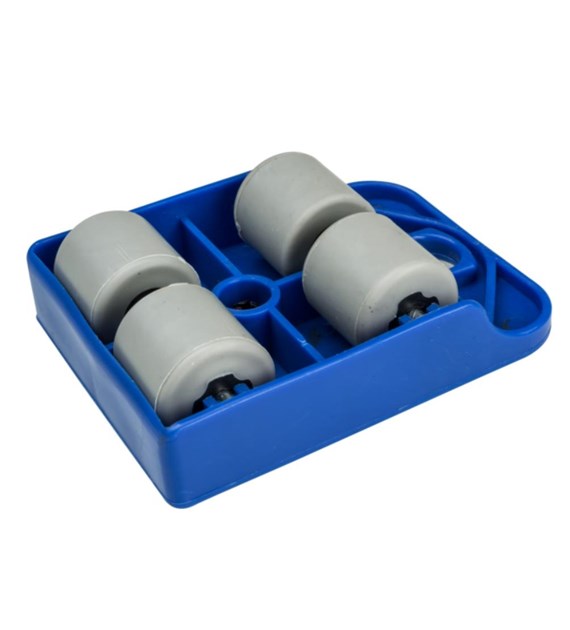 Rolki transportowe do mebli 103 x 79 mm udźwig 150 kg kółka gumowe DREL