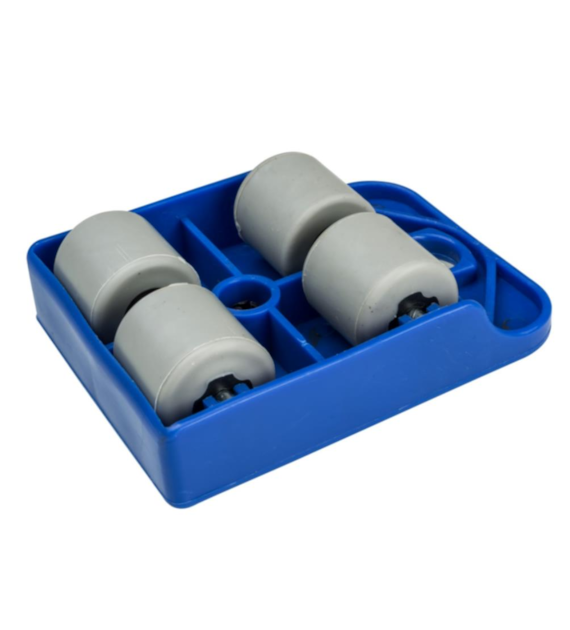 Rolki transportowe do mebli 103 x 79 mm udźwig 150 kg kółka gumowe DREL