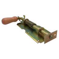 Zasuwa sprężynowa+drewno ocynk 210mm mała