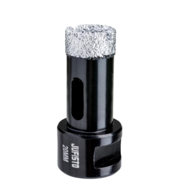 JUFISTO Otwornica z nasypem diamentowym 20 mm M14 - diament lutowany