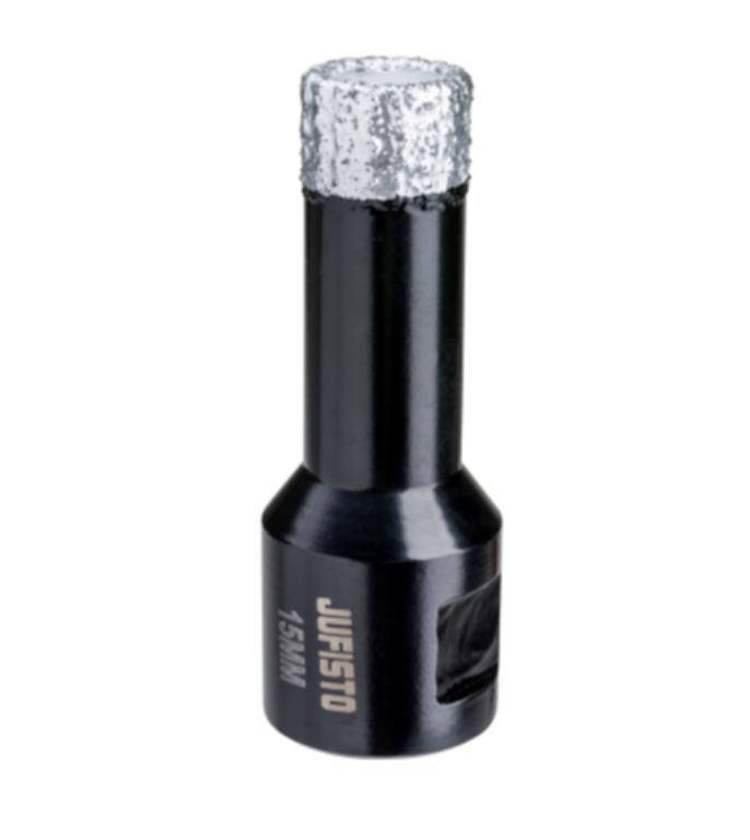 JUFISTO Otwornica z nasypem diamentowym 15 mm M14 - diament lutowany