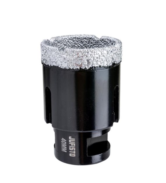 JUFISTO Otwornica z nasypem diamentowym 40 mm M14 - diament lutowany