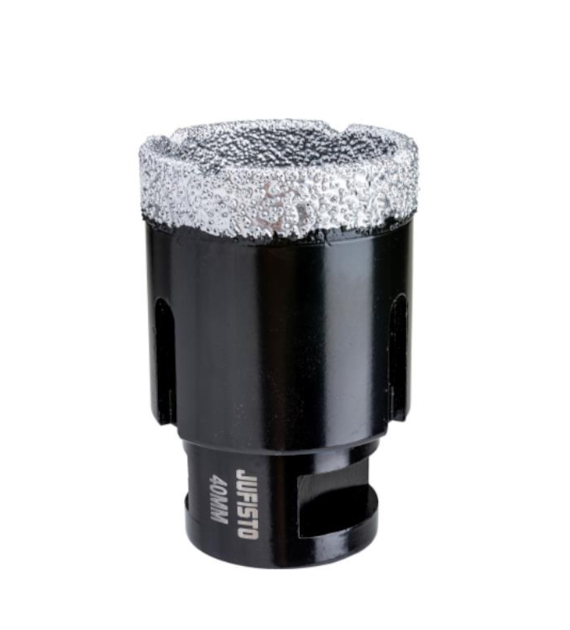 JUFISTO Otwornica z nasypem diamentowym 40 mm M14 - diament lutowany