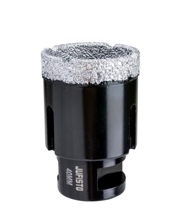 JUFISTO Otwornica z nasypem diamentowym 40 mm M14 - diament lutowany