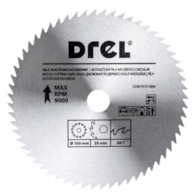 Piła tarczowa DREL CV do drewna 160 x 20 mm 60T
