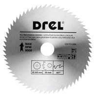 Piła tarczowa DREL CV do drewna 200 x 30 mm 60T