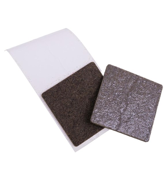 Ślizgacz meblowy  25x25mm 12szt brązowy