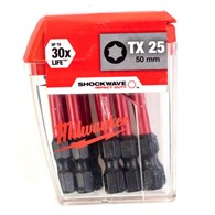 MILWAUKEE BIT SHOCKWAVE CD TX 25/50mm (10szt.)