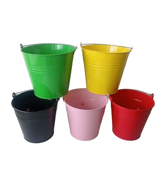 Wiadro fi 28 malowane różowe 10L