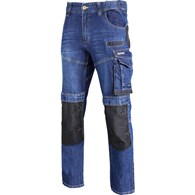 Spodnie do pasa jeansowe niebieskie stretch  2XL  ze wzmocnieniami LAHTI PRO, CE