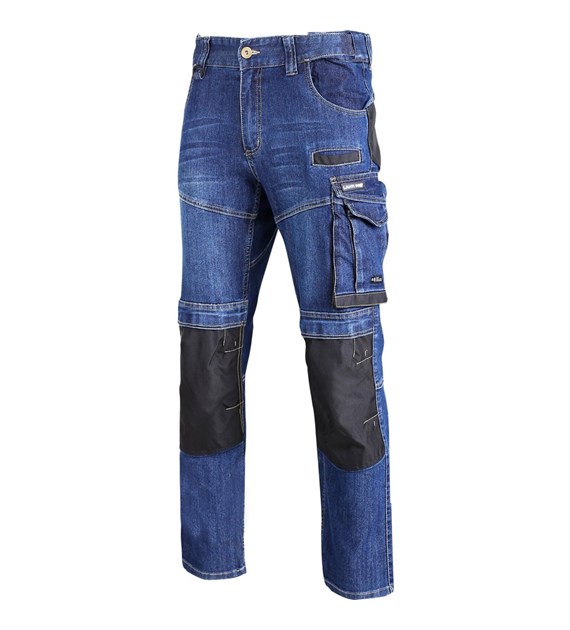 Spodnie do pasa jeansowe niebieskie stretch  2XL  ze wzmocnieniami LAHTI PRO, CE