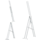 Drabina 3-elementowa aluminiowa 3x16 szczebli 150kg