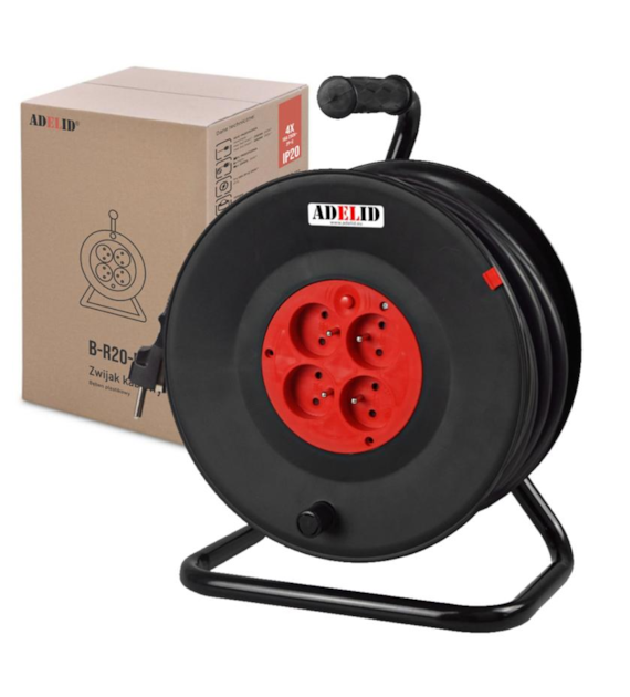 Przedłużacz bębnowy ADELID 3x1,5mm - 4G/20m