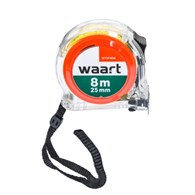 WAART Miara zwijana stalowa 8 m 25 mm przeźroczysta obudowa