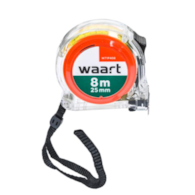 WAART Miara zwijana stalowa 8 m 25 mm przeźroczysta obudowa