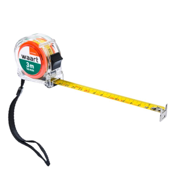 WAART Miara zwijana stalowa 3 m 16 mm przeźroczysta obudowa