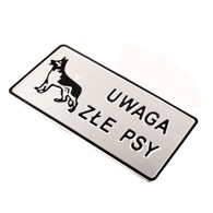 Tablica ostrzegawcza METALOWA duża 28x14