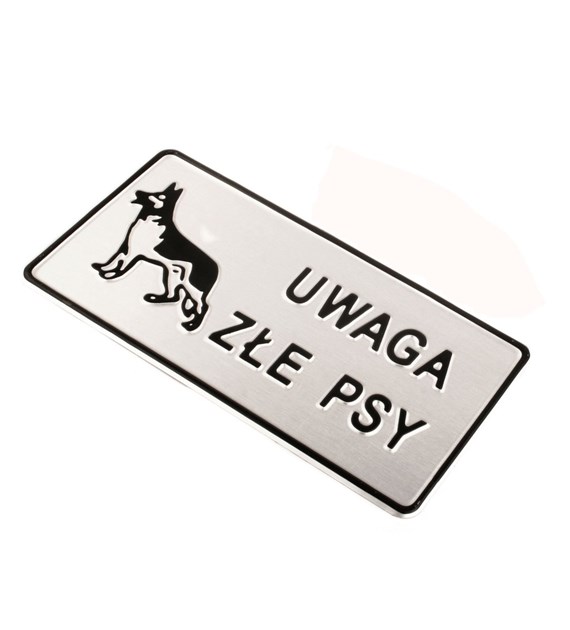 Tablica ostrzegawcza METALOWA duża 28x14