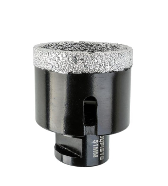 JUFISTO Otwornica z nasypem diamentowym 51 mm M14 - diament lutowany