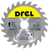 Piła tarczowa DREL CV do drewna ze spiekiem 125 x 22,2 mm 24T