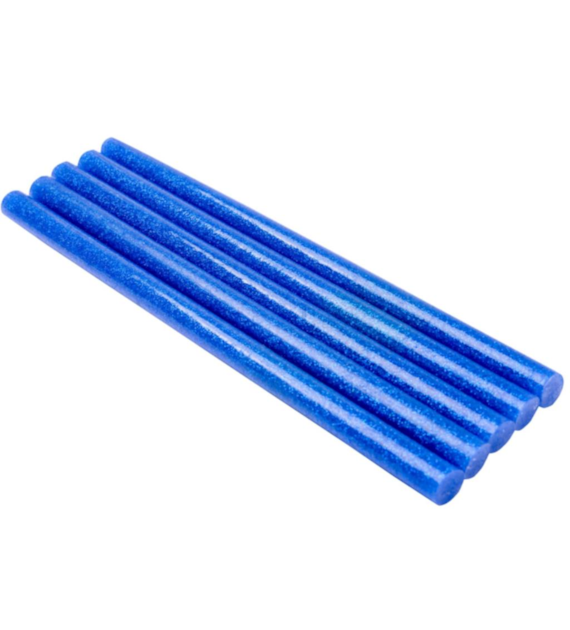 Wkłady klejowe 11,2 mm x 200 mm brokatowe niebieskie 5 szt.